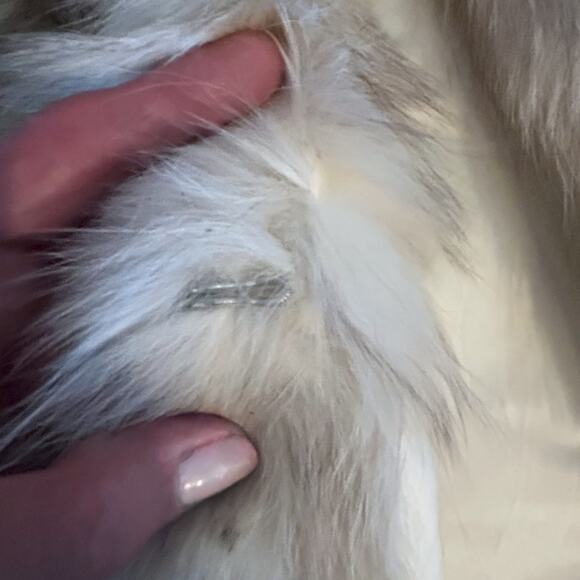 Vintage Genuine Finland FOX FUR Coat Medium Hong Kong Old Money Glamour Luxury - Picture 9 of 15